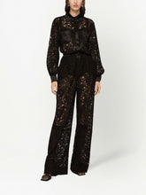 D&G lace-trim long-sleeve jumpsuit