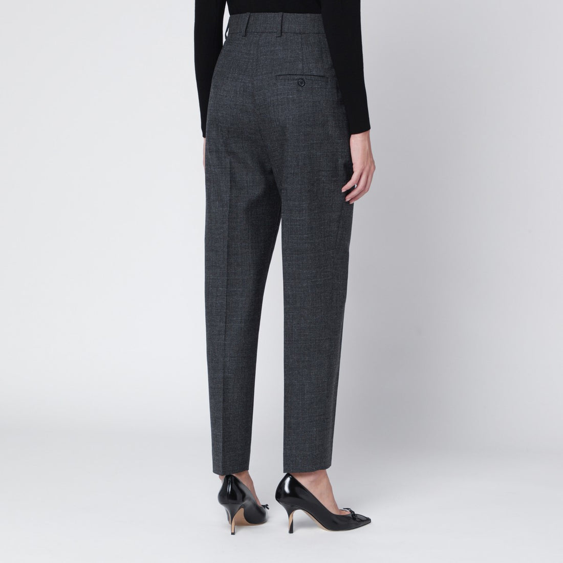 Moschino Grey Wool Tailored Trousers Grey