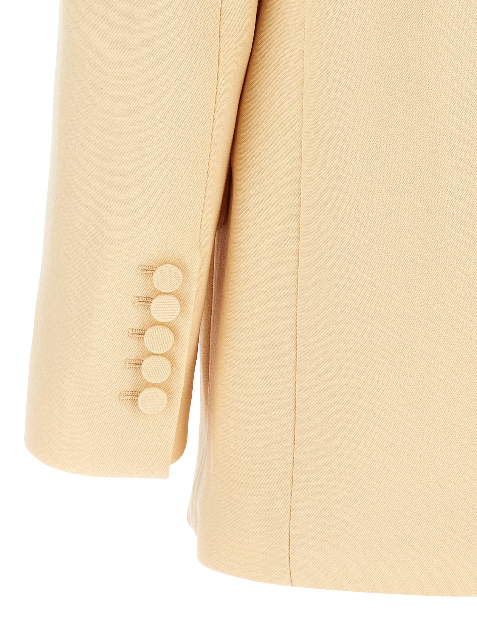 Zimmermann Illustration Shawl Tux Jacket Blazer Beige