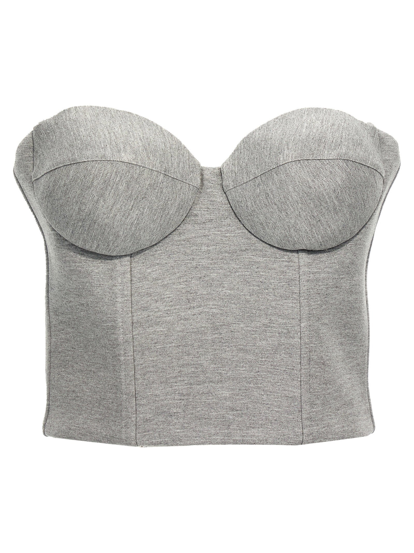 Giuseppe Di Morabito Top Cropped Bustier Gray