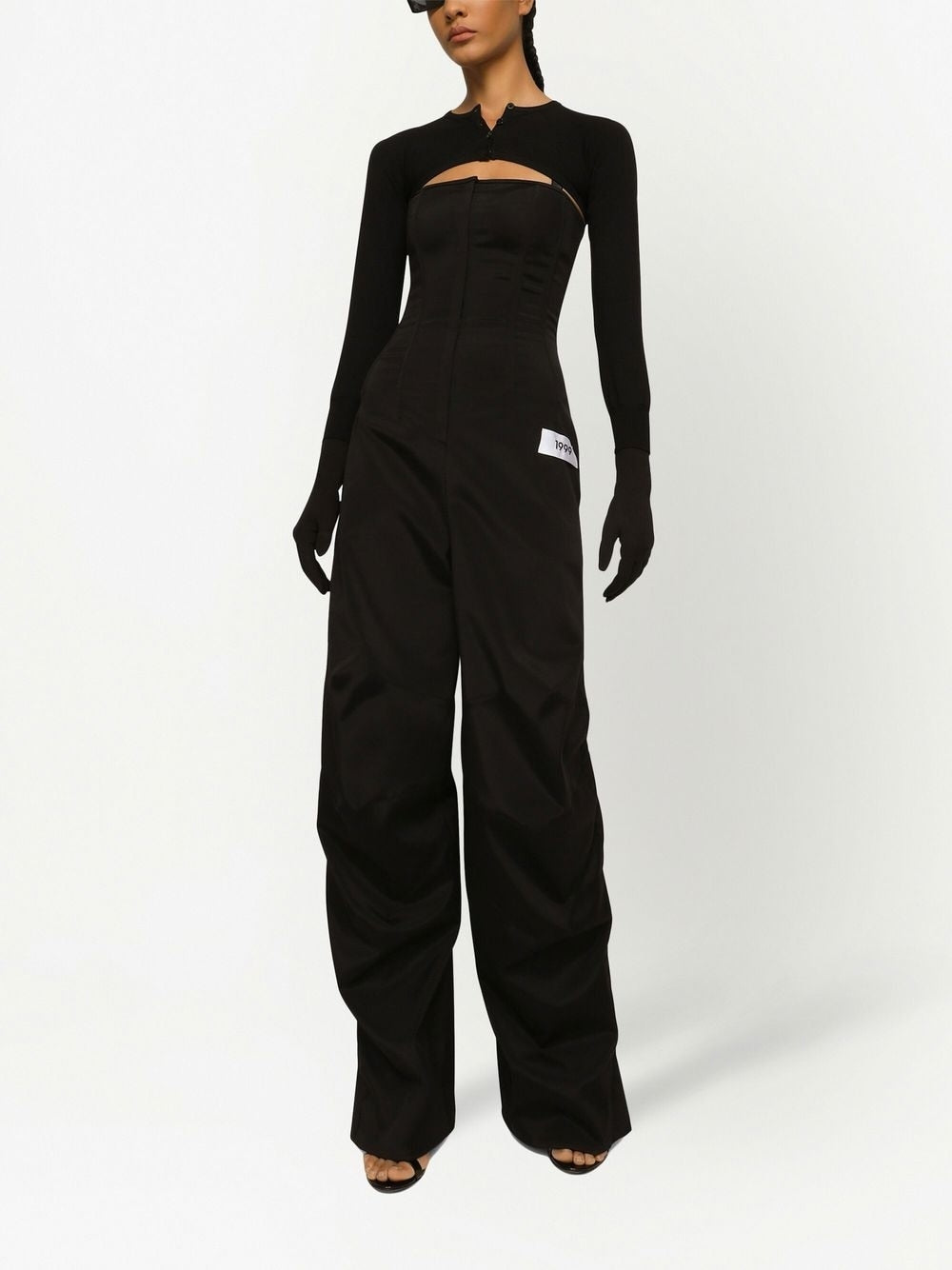 Dolce & Gabbana Kim Cropped Button-Fastening Cardigan Black