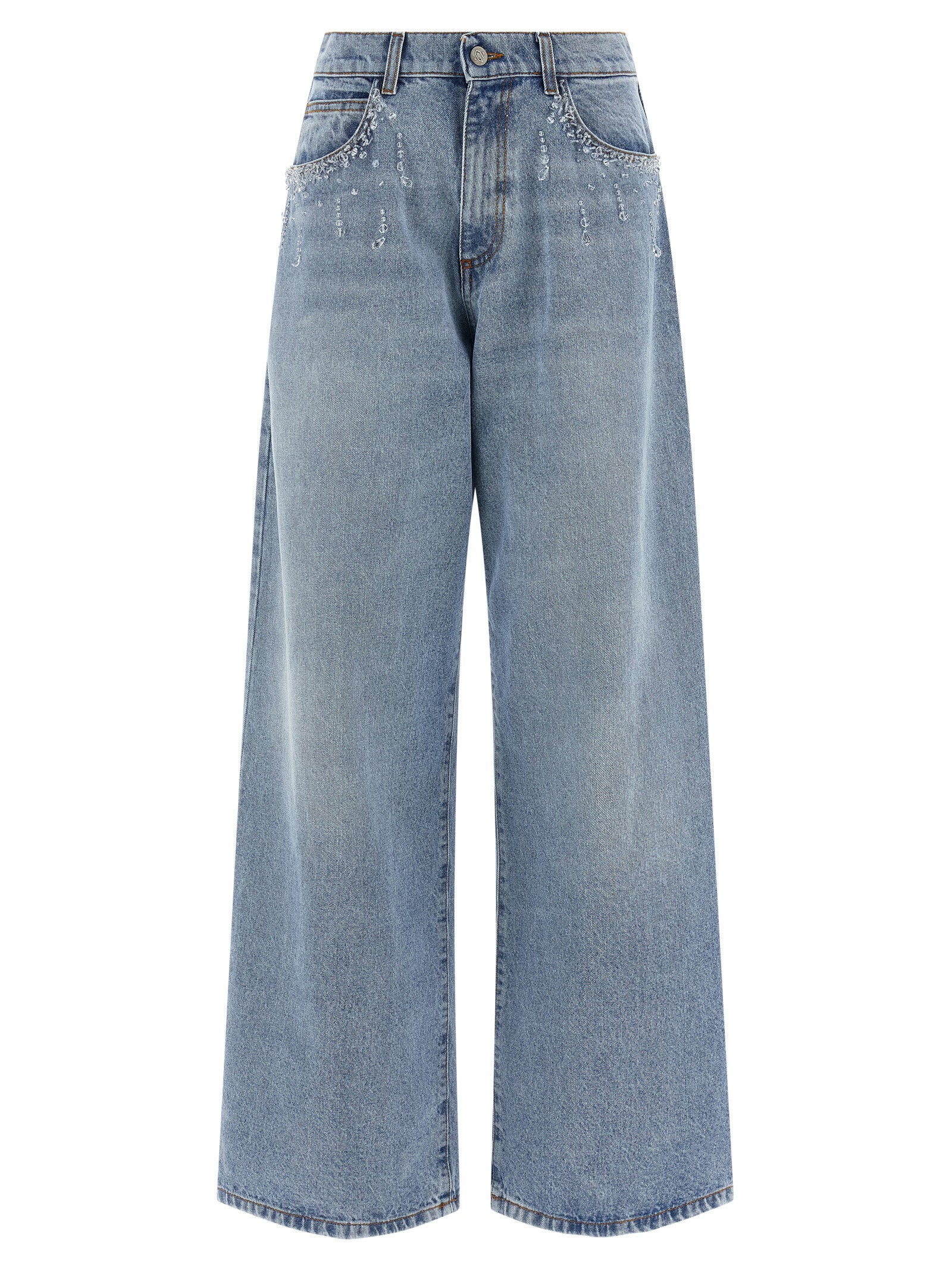 Giuseppe Di Morabito Crystal Jeans Light blue