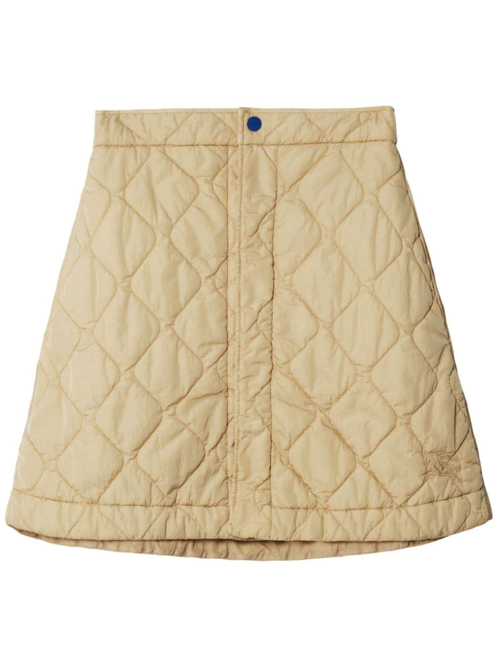 Burberry Quilted A-Line Mini Skirt White