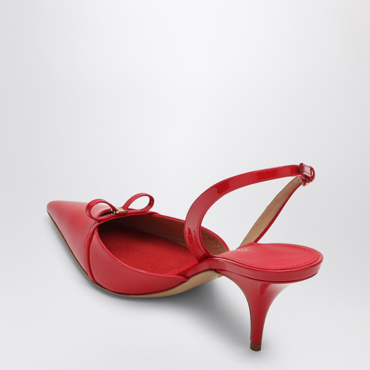 Ferragamo Gylla 70 Flame Red Patent Slingback Pumps Red