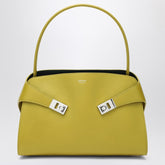 Ferragamo Hug Soft M Shoulder Bag in Lime/Moss Orange Leather
