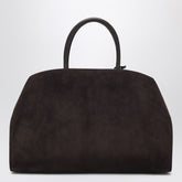 Ferragamo Hug Soft Large Suede Shoulder Bag Brown