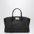Ferragamo Studio L Large Black Calfskin Handbag Black