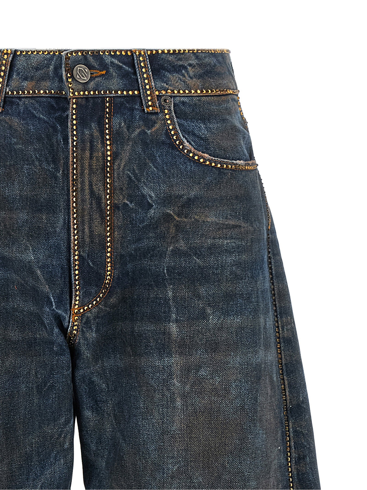 Giuseppe Di Morabito Rhinestone Jeans Blue
