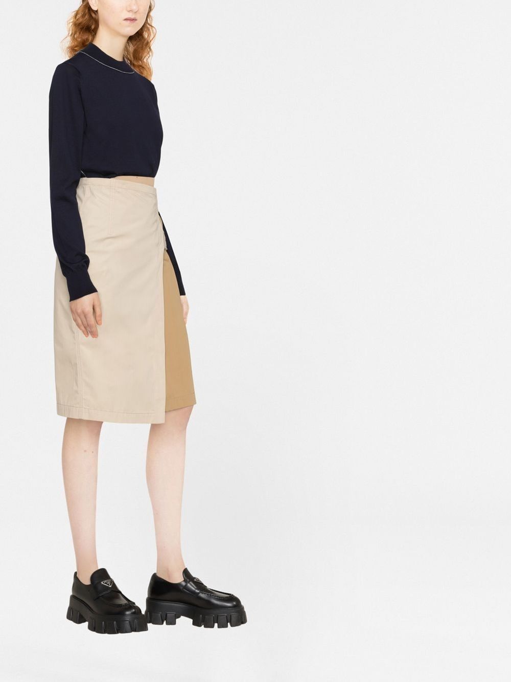 Maison Margiela Long-Sleeved Frayed Wool Jumper Blue Blue