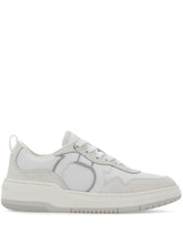 Ferragamo Salvatore Gancini Leather Sneakers White