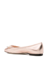 Jimmy Choo Elme Metallic Ballerina Flats Powder Pink