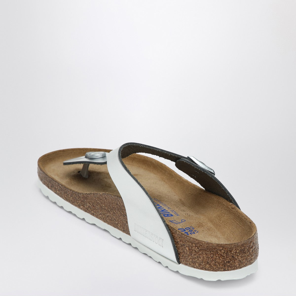 Birkenstock Gizeh Birko-Flor Slide Silver Metal