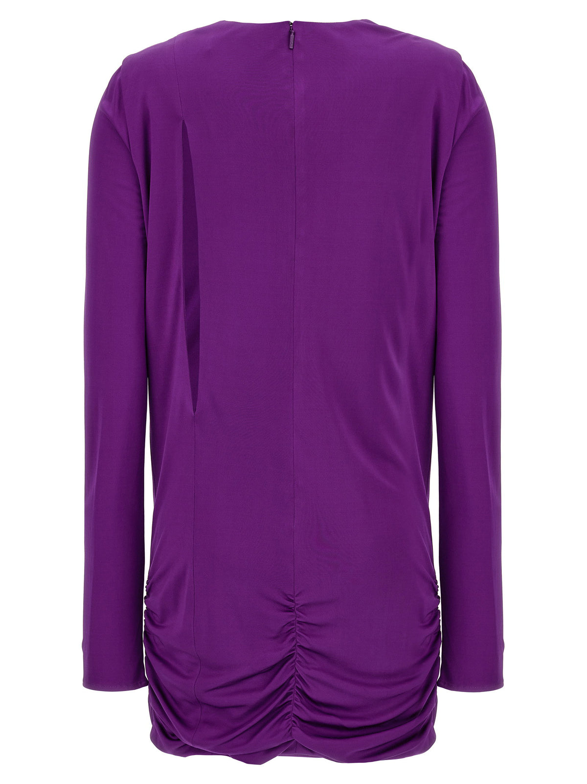 Versace Cut Out Jersey Dress Purple