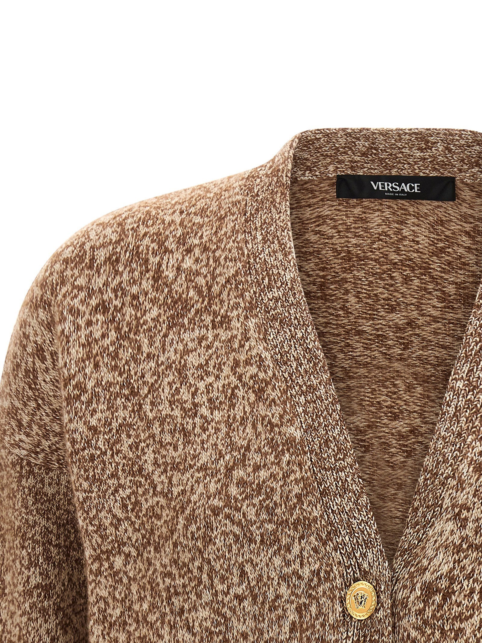 Versace Medusa 95 Button Cardigan Beige