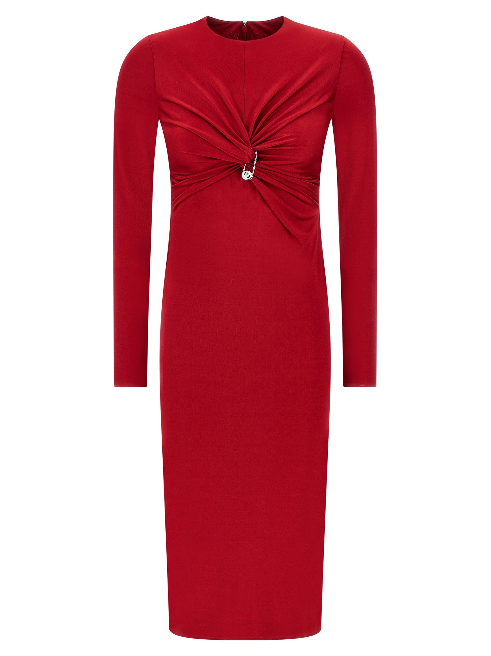 Versace Safety Pin Dress Red