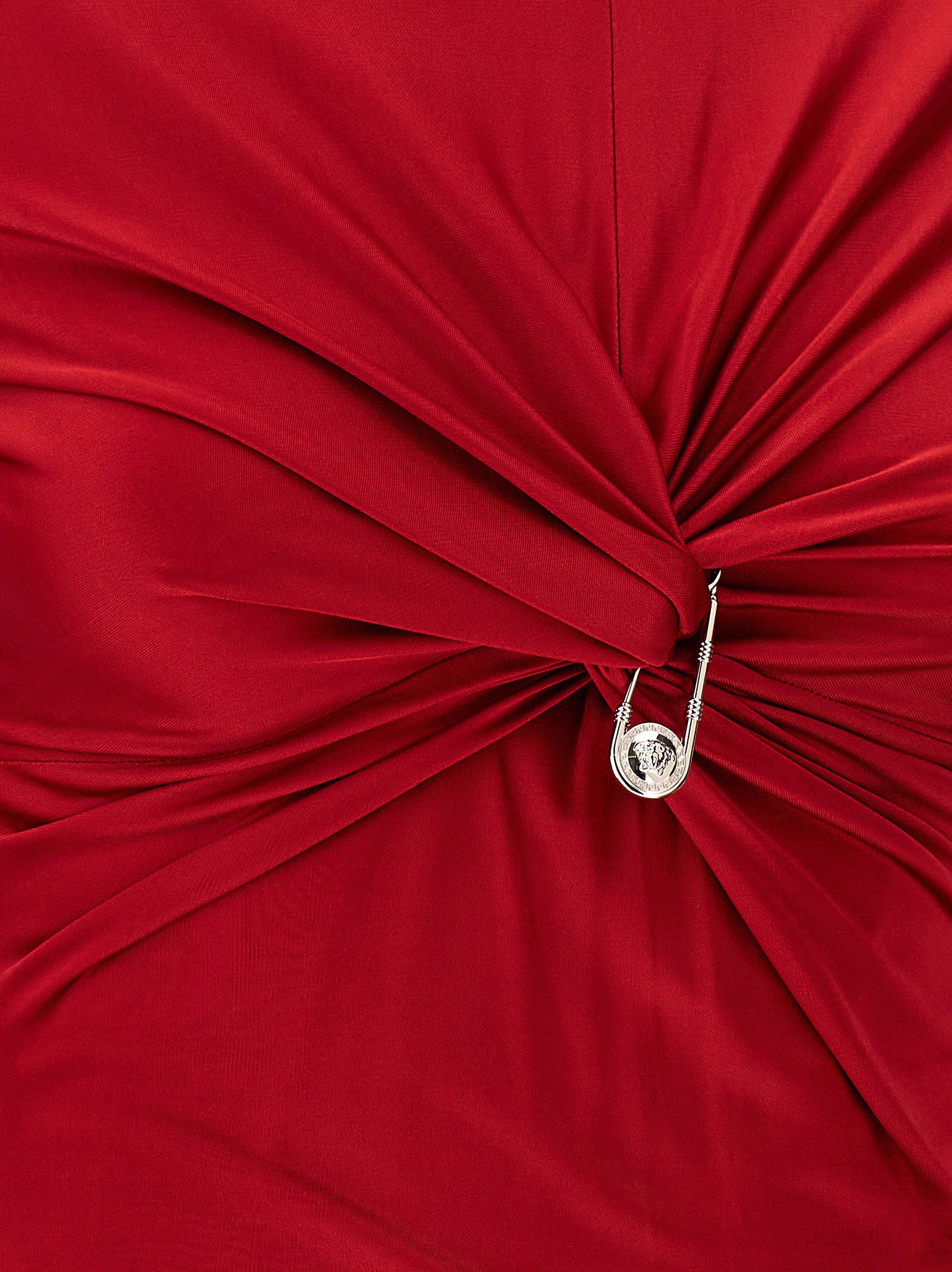 Versace Safety Pin Dress Red