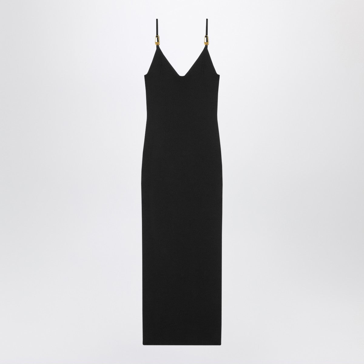 Versace Knitted Midi Dress Black