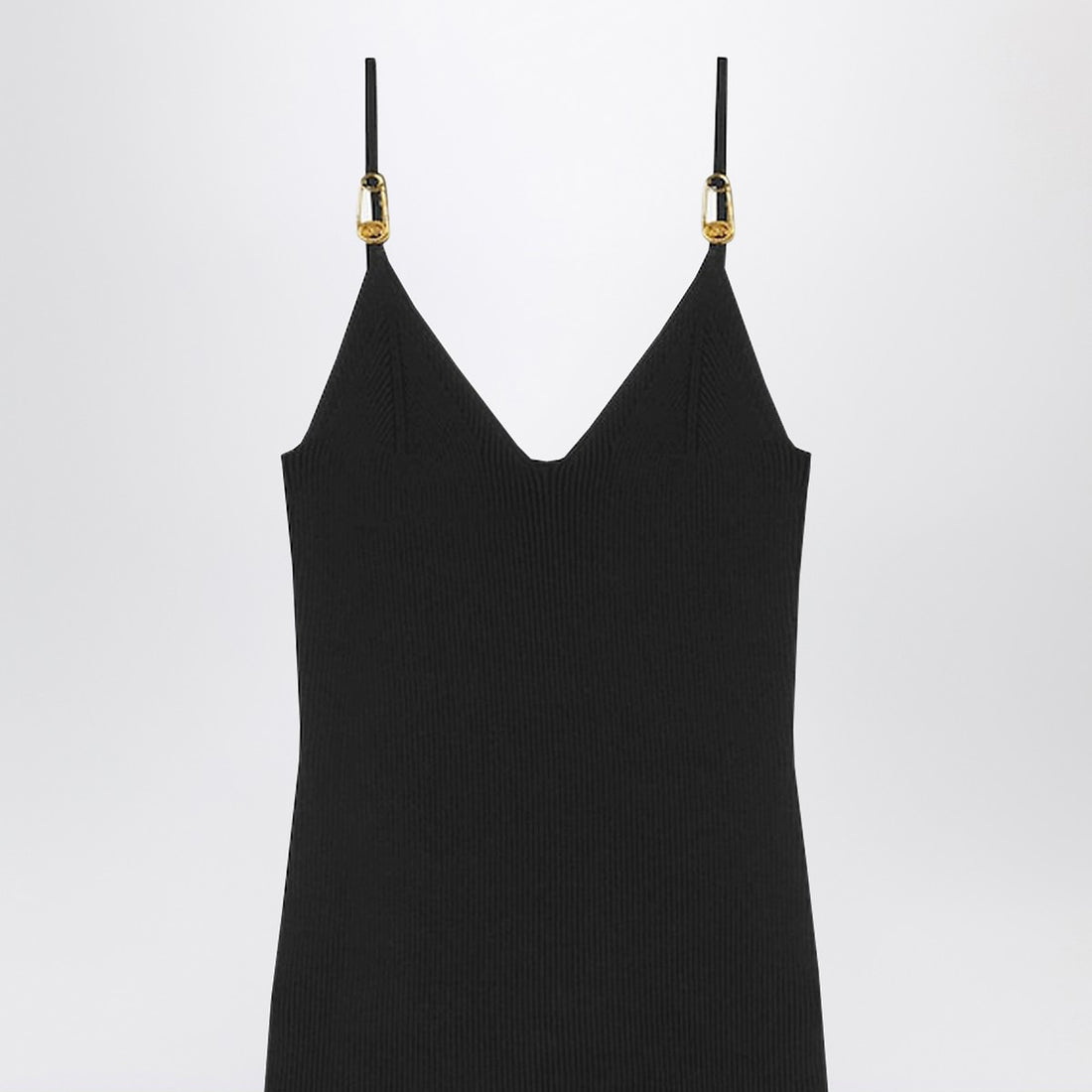 Versace Knitted Midi Dress Black