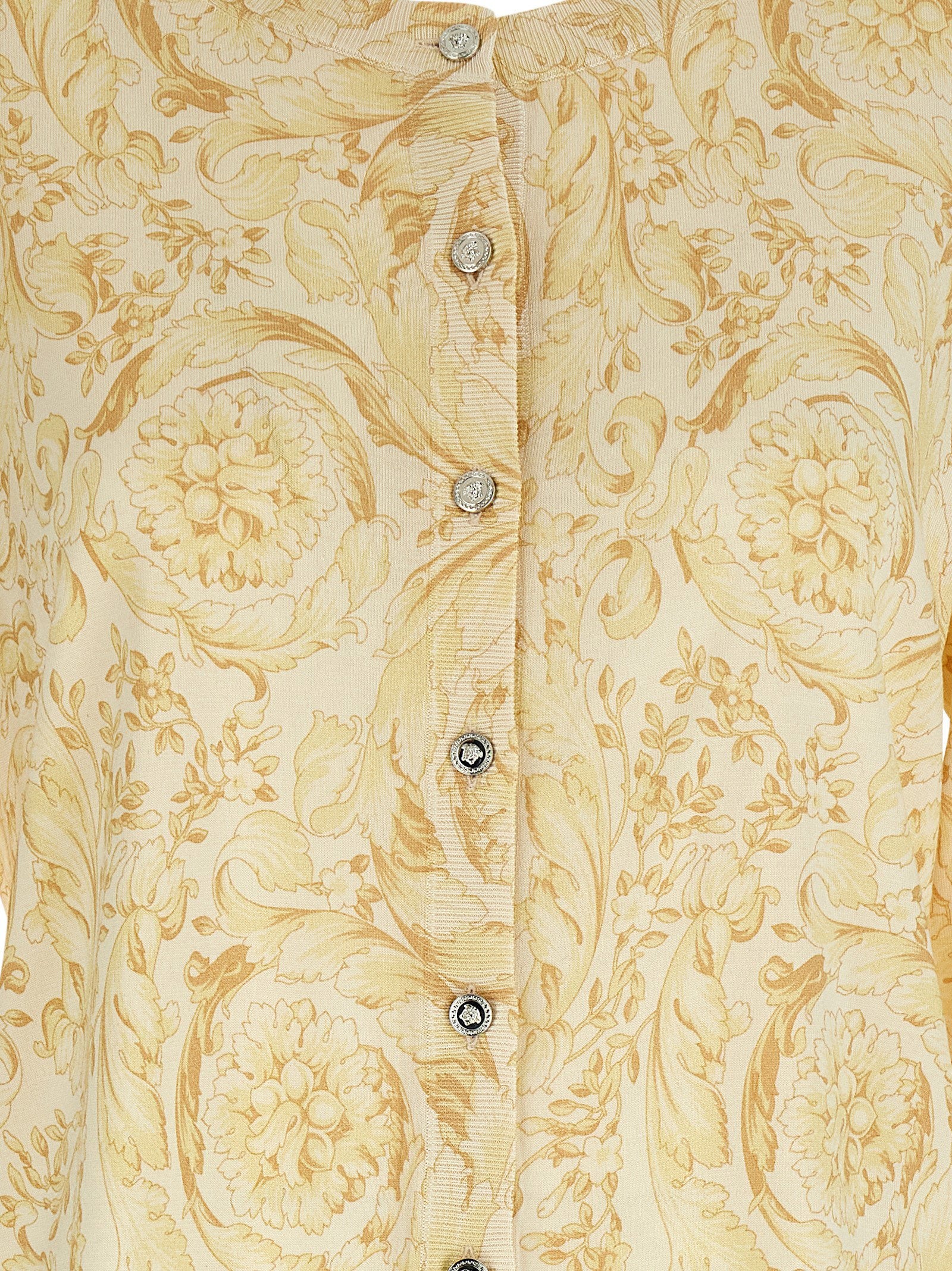 Versace Barocco 92 Cardigan Yellow