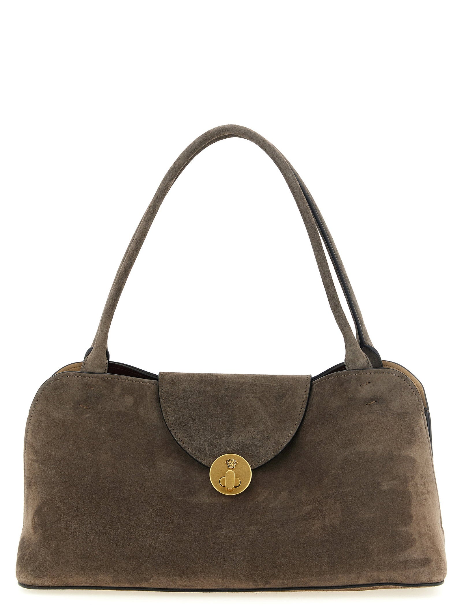 Versace Vivian Medium Shoulder Bag Brown