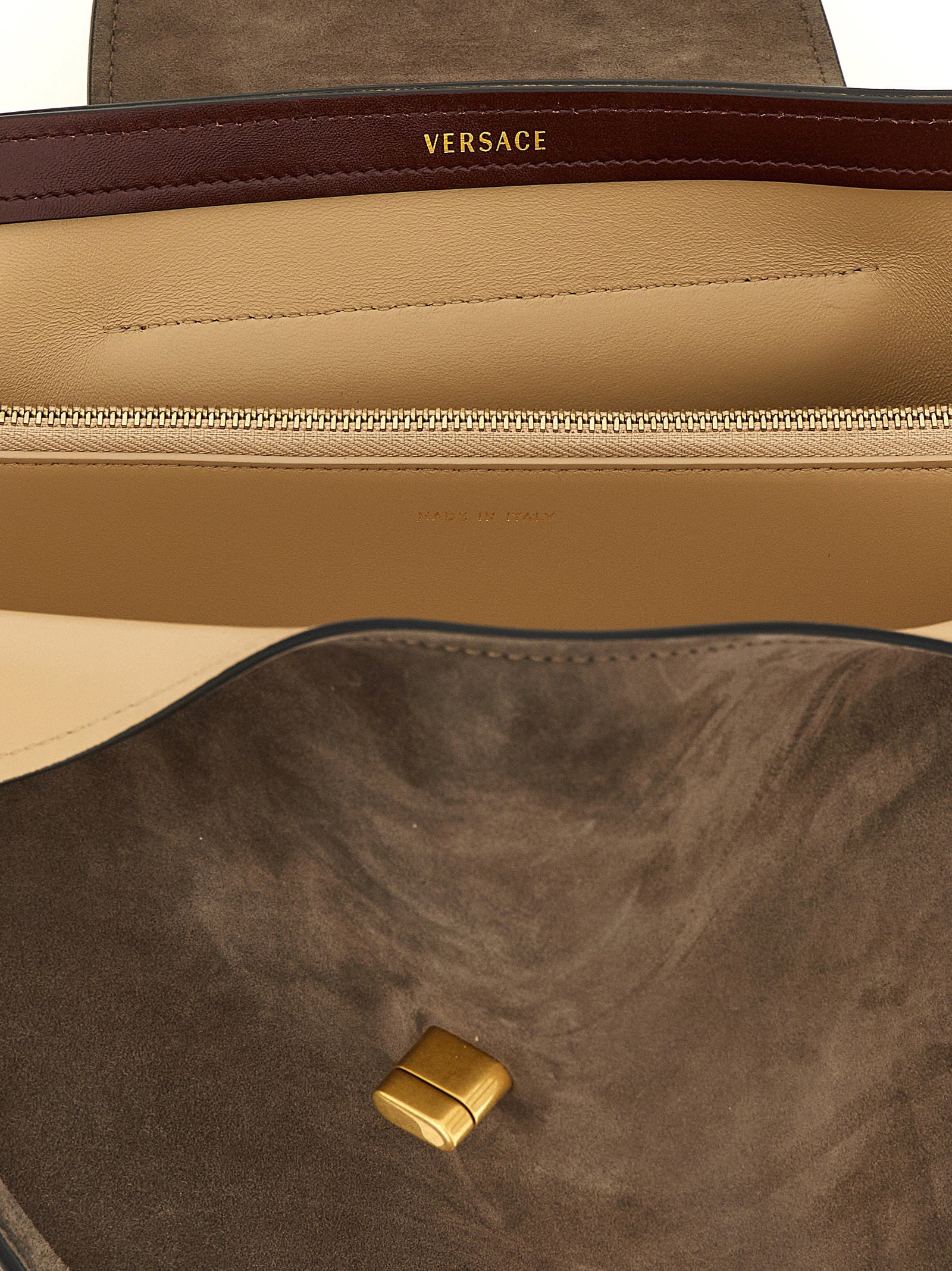 Versace Vivian Medium Shoulder Bag Brown