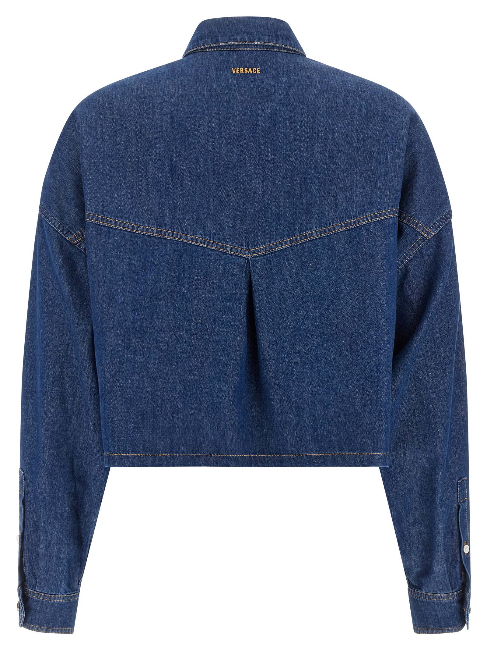 Versace Cropped Shirt Blue