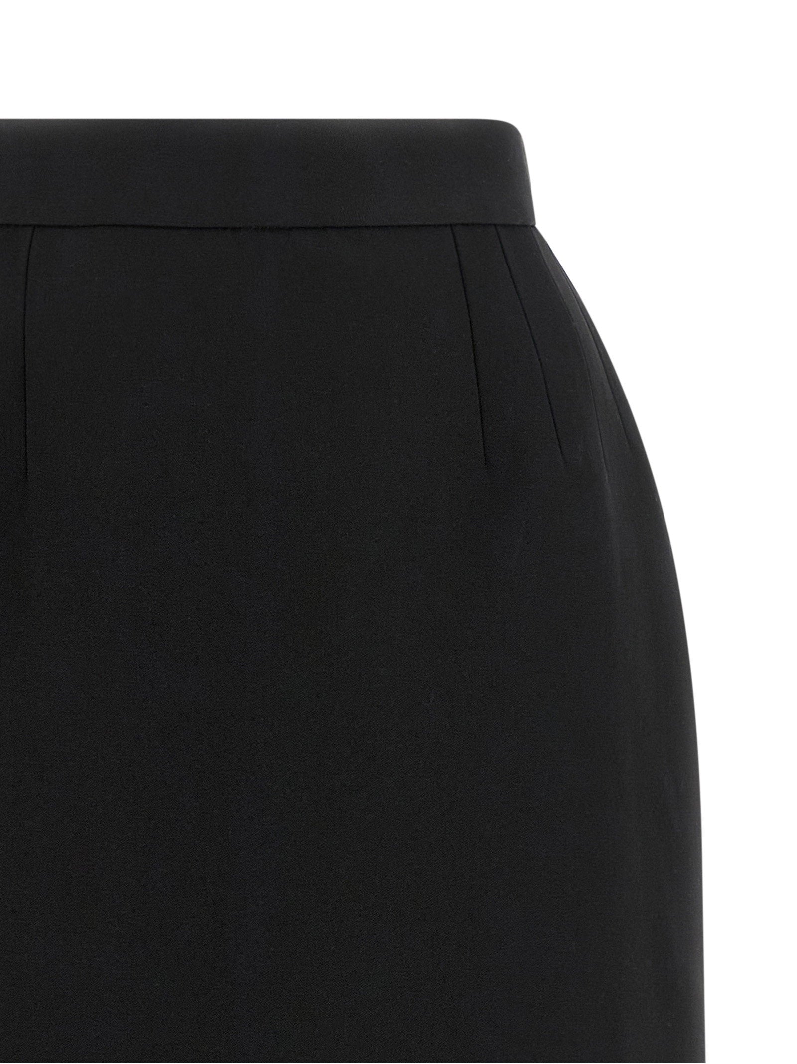 Versace Grain De Poudre Wool Skirt Black