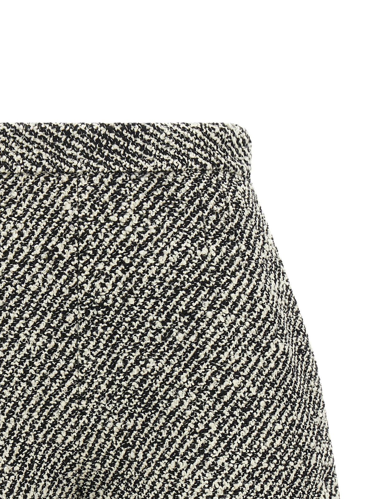 Versace Bouclé Wool Shorts White/black