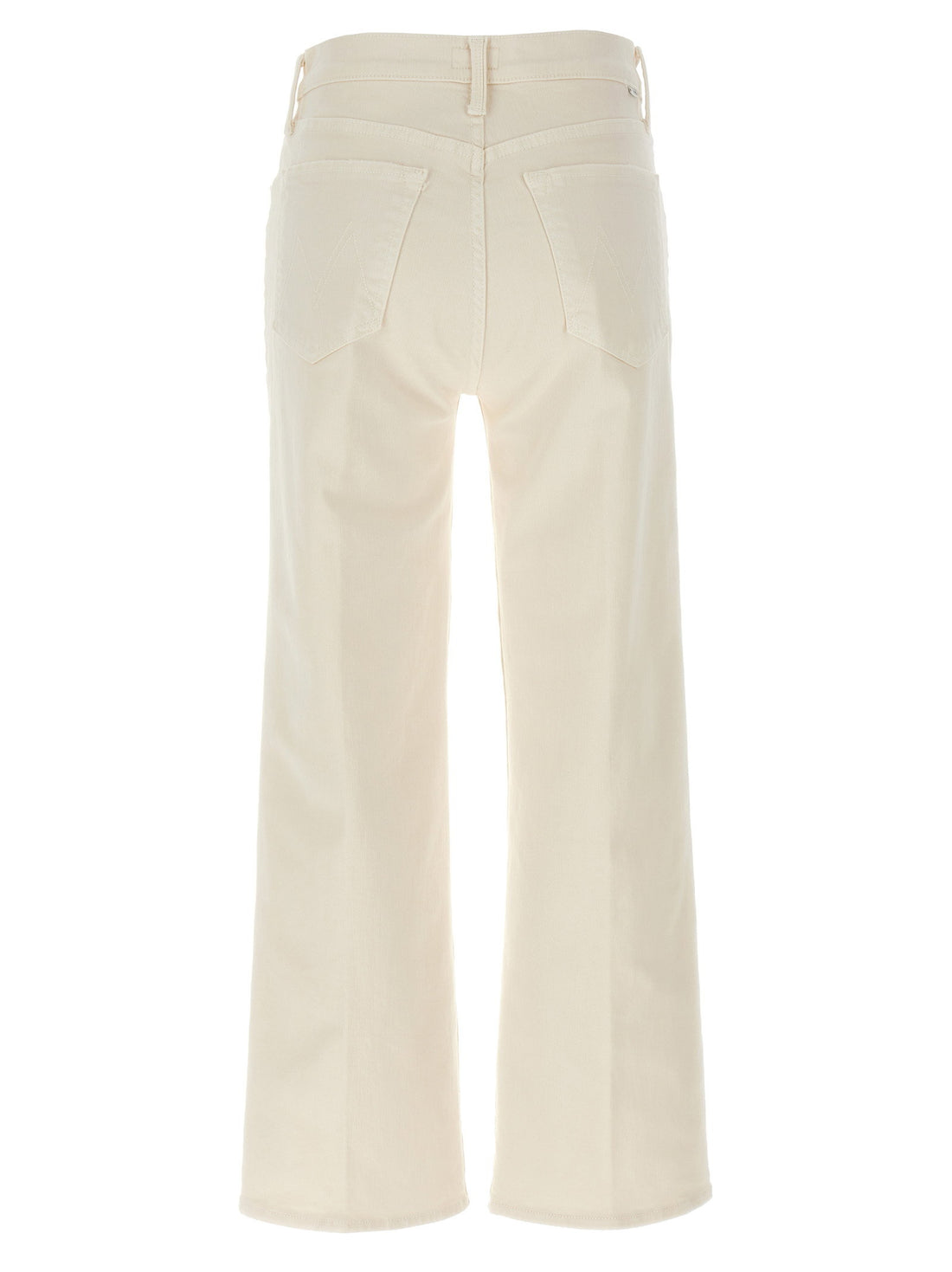 Mother The Rambler Zip Ankle Jeans White