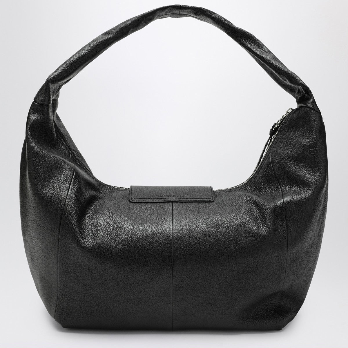 Longchamp Le Pliage Xtra Large Black Leather Hobo Bag black