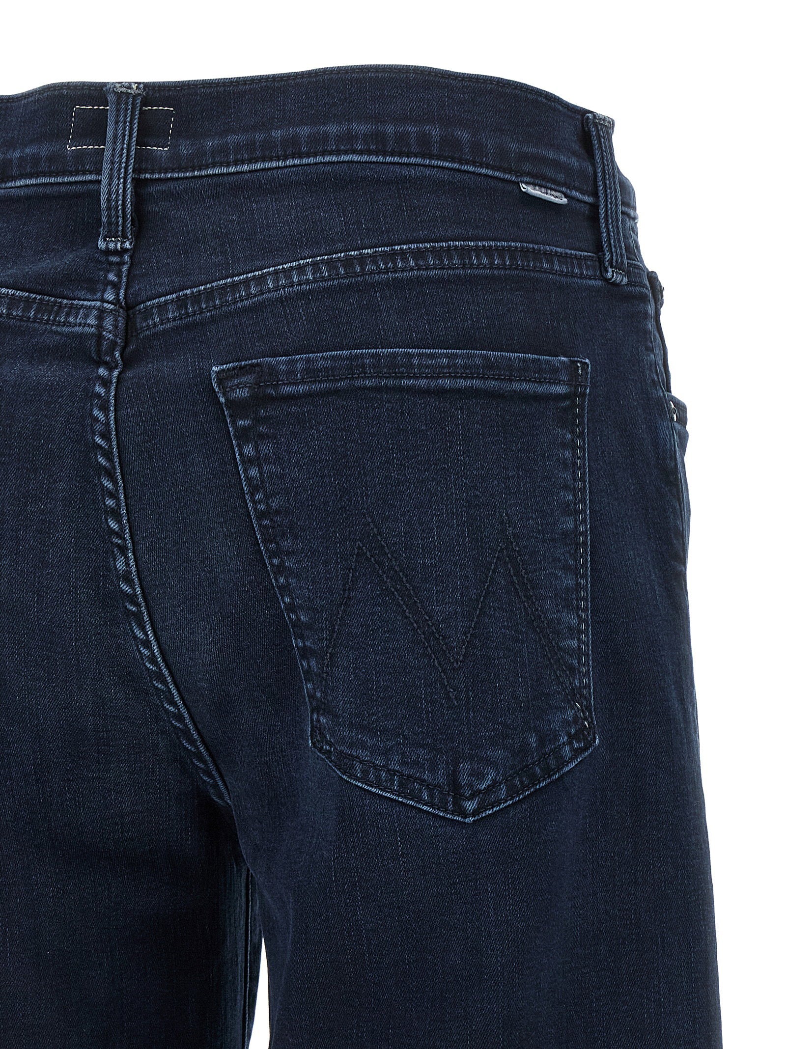 Mother The Mid Rise Rambler Zip Ankle Jeans Blue