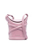 The Curve Leather Crossbody Bucket Bag Pink
