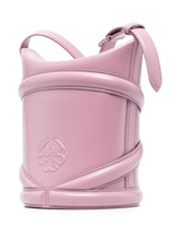 The Curve Leather Crossbody Bucket Bag Pink