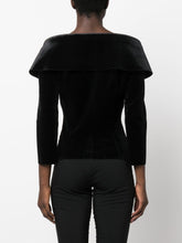 Norma Kamali Bardot-Neck Velvet Single-Breasted Jacket Black black