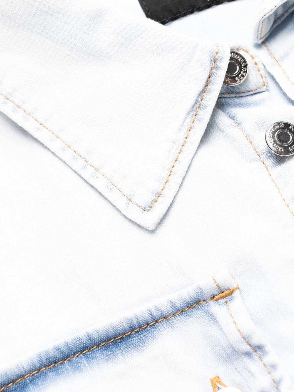 Dsquared2 Light Wash Denim Mini Dress Clear Blue