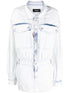 Dsquared2 Light Wash Denim Mini Dress Clear Blue