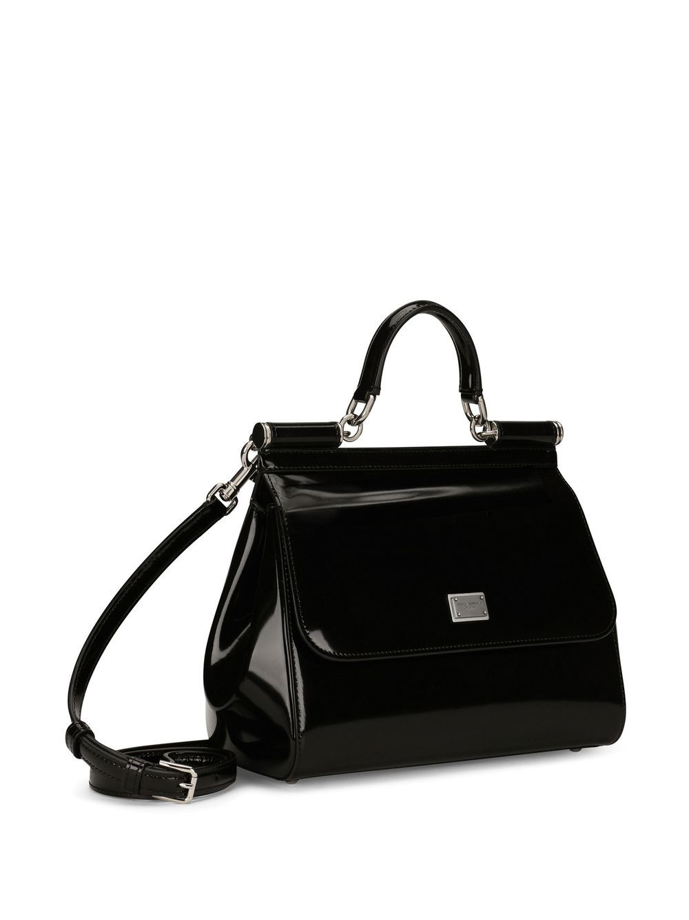 D&G leather shiny handbag
