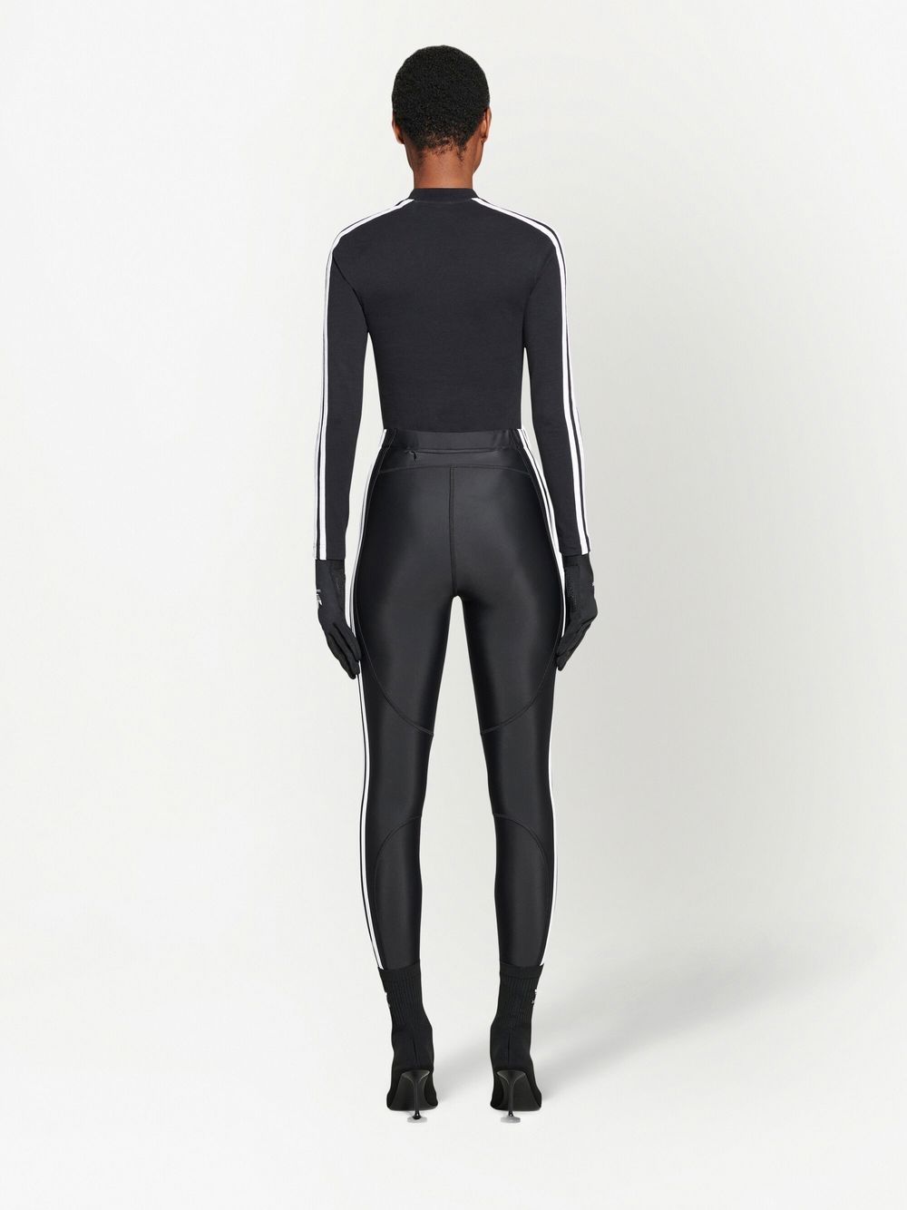 Adidas X Balenciaga High-Waisted Slim Athletic Leggings Black