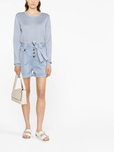 Woolrich Stretch cotton twill Shorts Clear Blue