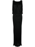 Saint Laurent Draped Sleeveless Floor-Length Jersey Dress Black