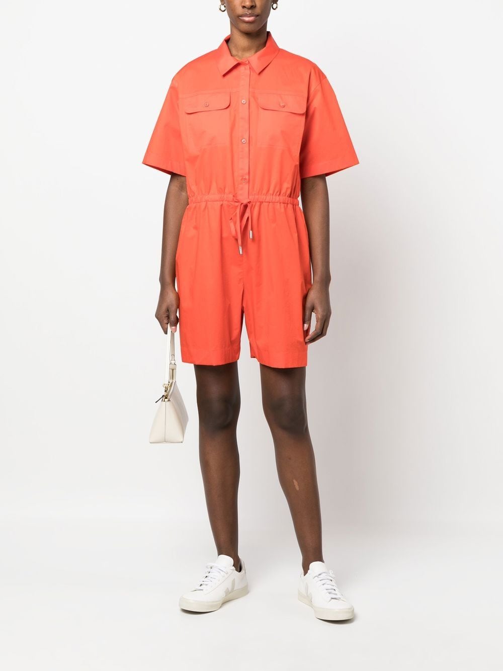 Paul Smith Short Cotton Playsuit Orange