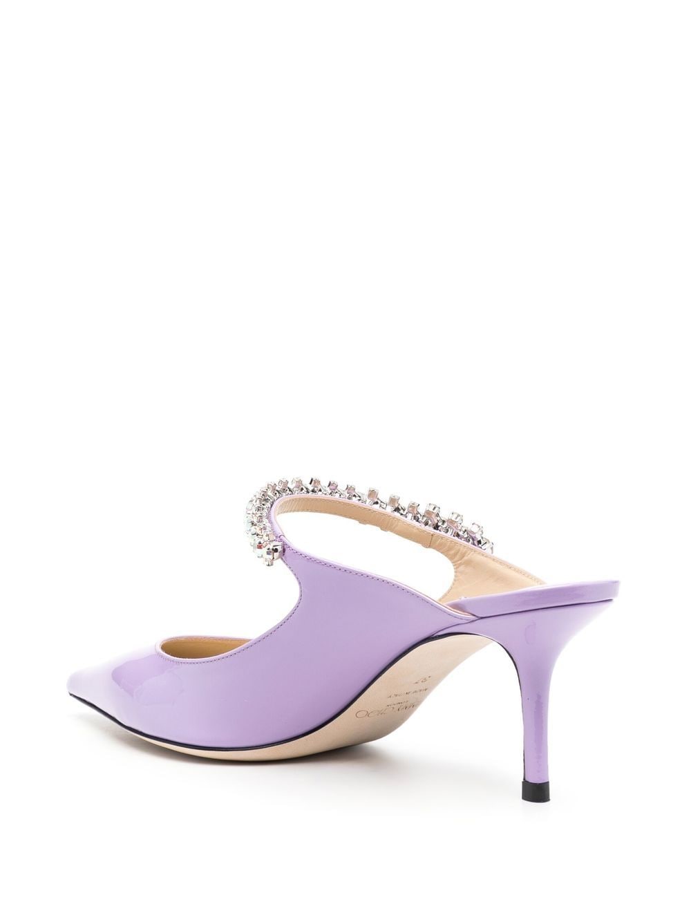Jimmy Choo Crystal Bing 65mm Mules Lilac