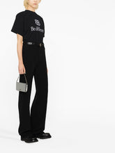 Balenciaga Pinstripe High-Rise Straight-Leg Trousers Black Black