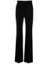 Balenciaga Pinstripe High-Rise Straight-Leg Trousers Black Black