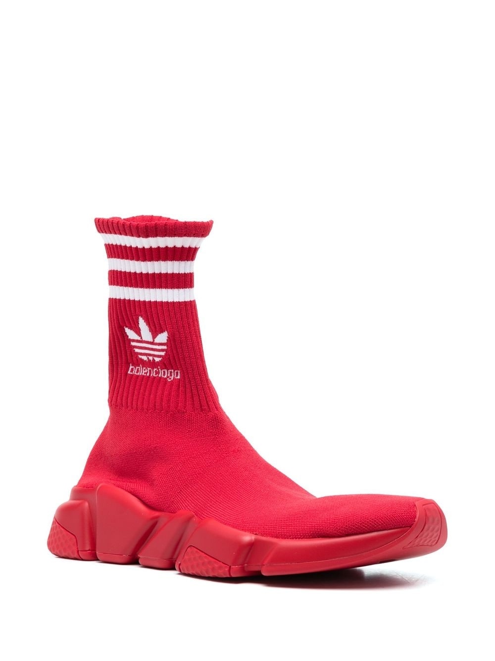 Adidas X Balenciaga Speed Sock Sneakers in Red