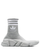 Adidas X Balenciaga Speed Sock Knitted Sneakers Grey