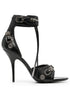 Balenciaga Cagole 110mm Leather Sandals Black