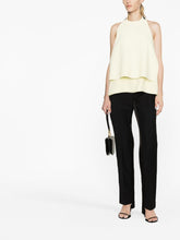 Jil Sander Halterneck Tiered Open-Back Top Yellow