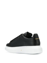 Alexander Mcqueen Oversized Leather Low-Top Sneakers in Black