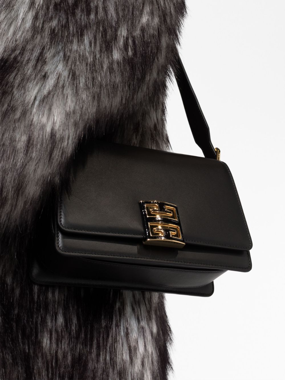 Givenchy Medium 4G Leather Crossbody Bag Black